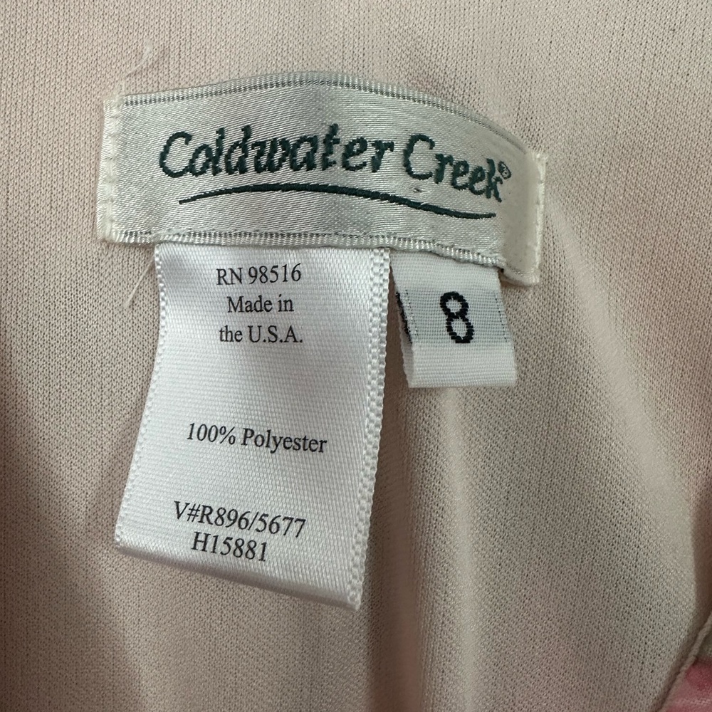 Vintage Coldwater Creek Pink Floral Maxi Dress - Picture 3 of 3